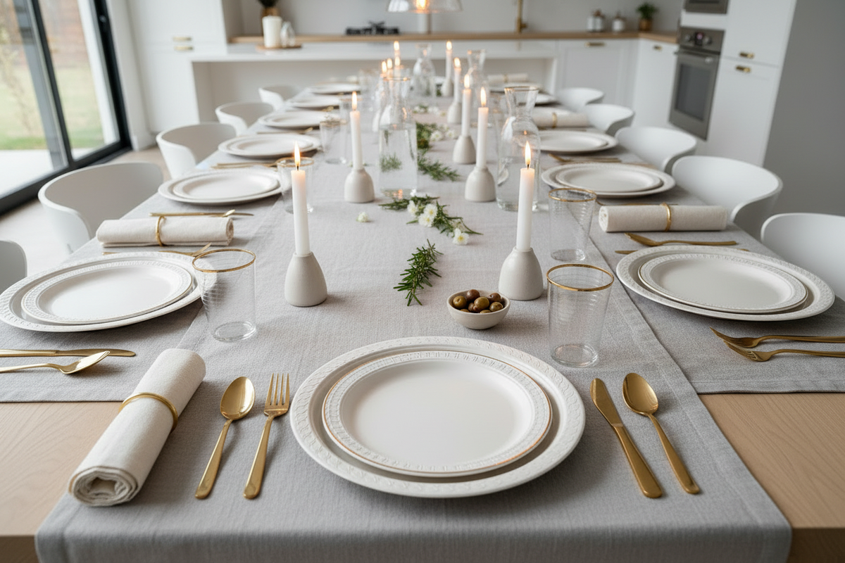 The Secret to Chic, Stress-Free Hosting: High-End Disposable Dinnerware