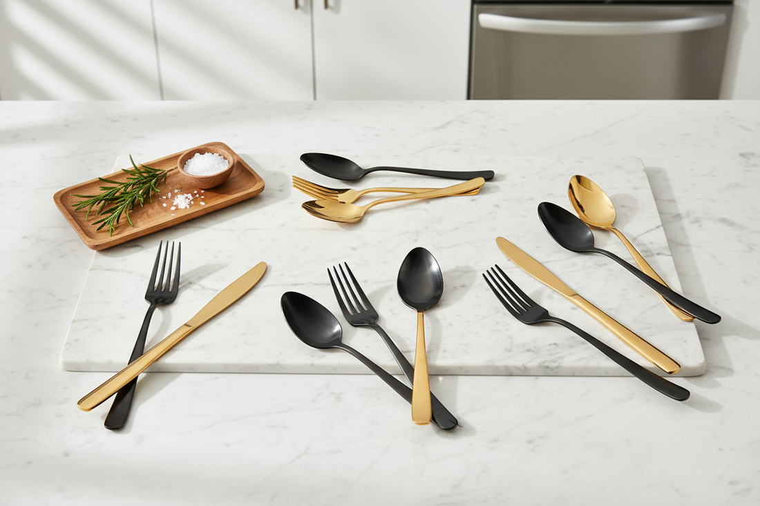 Why Gold and Matte Black Cutlery Sets Are Trending in Modern Homes