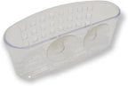 Handy Housewares Kitchen Sink Caddy Dish Soap Scrubber Sponge Holder Basket with Suction Cups - Clear (3 Pack)
