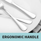 65PCS Silverware Set for 10 with Flatware Drawer Organizer, Stainless Steel Cutlery Set with Steak Knives, Include Spoons and Forks Set & Serving Utensils, Dishwasher Safe, Silver