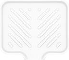 Happitasa Silicone Soap Dish Tray and Sponge Holder with Drain Chute and Feet | 3-Way Sloped Design | Bathroom and Kitchen Sink Organizer Caddy (White, 5"x4", 3.5 Ounces)