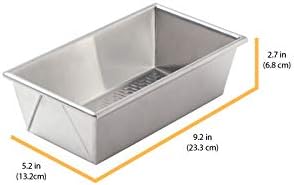 Chicago Metallic 5237969 Uncoated Textured Aluminum 1-Pound Loaf Pan, 9" -by-5", Silver