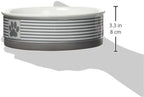 Bone Dry Paw & Patch Ceramic Pet Collection, Large Set, 7.5x2.4", Gray, 2 Piece