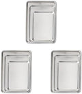 Nordic Ware Naturals 3-Piece Baking Sheet Pan Set, USA Made Aluminum Pans for Baking, Roasting, Cookies, Sheet Cakes, Half Jelly Roll & Quarter Sheet, Warp-Resistant (Pack of 3)