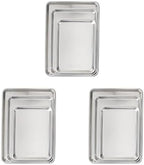 Nordic Ware Naturals 3-Piece Baking Sheet Pan Set, USA Made Aluminum Pans for Baking, Roasting, Cookies, Sheet Cakes, Half Jelly Roll & Quarter Sheet, Warp-Resistant (Pack of 3)