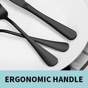 65PCS Black Silverware Set for 10 with Cutlery Drawer Organizer, Stainless Steel Flatware Set with Steak Knives, Include Spoons and Forks Set & Serving Utensils, Mirror Polished