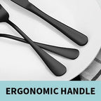 65PCS Black Silverware Set for 10 with Cutlery Drawer Organizer, Stainless Steel Flatware Set with Steak Knives, Include Spoons and Forks Set & Serving Utensils, Mirror Polished