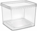 NYHI 64 oz 20 Large Pack Square Clear Deli Containers with Lids Disposable BPA Free Plastic Food Storage Containers with Lids Airtight for Meal Prep Take Out Kitchen