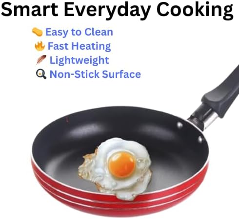 Mini Nonstick Frying Pan 6.3 Inch (16 cm) – Small Egg Omelet Pan for One Person, Compact Non Stick Skillet, Lightweight Easy Clean Kitchen Pan