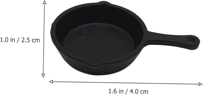Zerodeko 40 Pcs Pan Pendant Mini House Adornment Dollhouse Cooking Pot Simulation Frying Pan Model Miniature Stovetop Cookware Kitchen Accessories Household Casserole Child Plastic Mini Pot