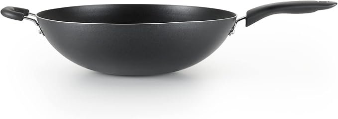 T-Fal Specialty Nonstick Woks & Stir-Fry Pan 14 Inch Oven Broiler Safe 350F Cookware, Pots and Pans, Dishwasher Safe Black