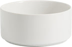 Havniva Ceramic 6.1inch Non-Slip Dog Food and Water Bowl for Small & Medium Breed Dogs,Pet Bowl for Replacement, Protects Cervical Spine (White)