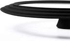 Universal Lid for Pots,Pans and Skillets - Tempered Glass with Heat Resistant Silicone Rim Fits 10.5", 11" and 12" Diameter Cookware,Black