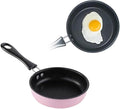 Nonstick Frying Pan 4.9 Inch(12.5cm) Round Egg Pan One Egg Fry Pan Egg Pancake Maker Omelet Mini Dishwasher Safe Cookware Small Egg Skillet, PFOA Free, Portable Pan for Stove Gas Induction Hob
