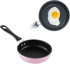 Nonstick Frying Pan 4.9 Inch(12.5cm) Round Egg Pan One Egg Fry Pan Egg Pancake Maker Omelet Mini Dishwasher Safe Cookware Small Egg Skillet, PFOA Free, Portable Pan for Stove Gas Induction Hob