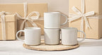 Coffee Mug Set for 4-12oz Ceramic Stoneware Mugs for Coffee, Tea, Cocoa, Microwave & Dishwasher Safe, Speckled White