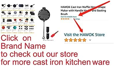 HAWOK Cast Iron Mini Skillet with wishing card gift bag DIA. 2.75 inch Set of 6 Black…