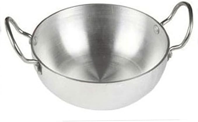 Satre Online and Marketing Aluminium Kadai Size No-12, Kadhai Frying Pan,Thickness 4 mm -Color-Silver