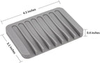 Mcyye Self Draining Soap Dishes, Premium Silicone Soap Holder & Saver for Shower, Bathroom, Kitchen, Bath Tub, Razor, Sponges, Drains Water Very Well, Can Extend Soap Life, Easy Clean