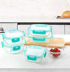 24-Piece Glass Food Storage Containers with Locking Lids,Glass Meal Prep Containers Set - Airtight Lunch Containers, Microwave, Oven, Freezer and Dishwasher,Green