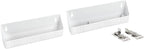 Rev-A-Shelf 11" Tip-Out Plastic Sink Trays for Kitchen and Bathroom Base Cabinet, Pack of 2 Pullout Vanity Shelf Home Organizer, White, 6572-11-11-52