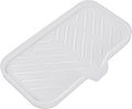 MicoYang Silicone Bathroom Soap Dishes with Drain Spout-Bathroom and Kitchen Sink Organizer,Sponge Holder,Dish Soap Tray,Perfect for Dispenser,Scrubber,Bottle,Cup on Sink or Counter-White 9.6"×5.3"