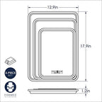 Nordic Ware Naturals 3-Piece Baking Sheet Pan Set, USA Made Aluminum Pans for Baking, Roasting, Cookies, Sheet Cakes, Half Jelly Roll & Quarter Sheet, Warp-Resistant (Pack of 3)
