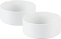 Havniva Ceramic 5.1inch Set of 2 Dog and Cat Bowls, Food and Water Feeder for Small Breed Dogs, Kitty, Cats, 2pcs Dog & Cat Dishes(2 Bowls, White)
