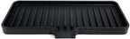 Happitasa Silicone Soap Dish Tray and Sponge Holder with Drain Chute | Bathroom and Kitchen Sink Organizer Caddy (Black, 9"x3.5", 5.6 Ounces)