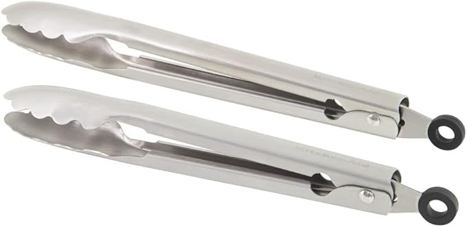 KitchenAid Universal Utility and Serving Stainless Steel Kitchen Tongs, Set of 2