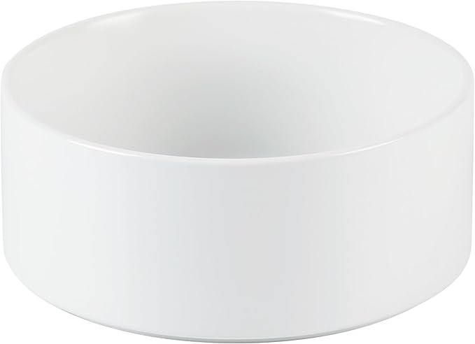 Havniva Non-Slip 8.2inch Ceramic Dog Food and Water Bowl for Large Breed Dogs, Pet Bowl for Replacement (Single Bowl, White)