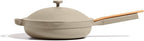 Our Place Large Always Pan | 12.5" Ceramic Pan with Modular Lid & Beechwood Spatula | Patented 10-in-1 Nonstick, Non-Toxic Cookware Made Without PFAS | Induction & Oven-Safe up to 450°F | Steam
