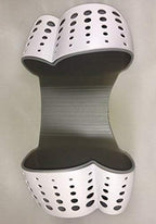 Sink Caddy Sponge Holder- Kitchen Sink Soap Holder-Plastic Saddle Faucet Caddy-Double Organizer for Brushes, Sponges, Soap, Utensils - Good Drainage