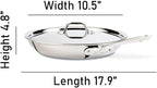 All-Clad D3® Stainless Steel 10 inch Frying Pan Covered- Made in the USA- The Original Bonded Professional Cookware- Oven Safe & Induction Compatible