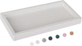 Bathroom Tray, Small Vanity Tray Silicone Soap Dish Sponge Holder Kitchen Sink Organizer Bathroom Accessories for Countertop, Toilet, Shower - Greyish White