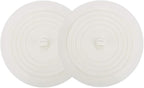 V-TOP Tub Stopper 2 Pack, 6 inches Large Silicone Drain Plug Hair Stopper Flat Suction Cover for Kitchen Bathroom and Laundry