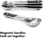 OXO Good Grips 4 Piece Stainless Steel Measuring Spoons with Magnetic Snaps