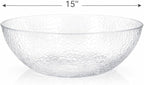 Lillian Collection Hammered Plastic Serving Bowl - 15", Clear, 1 Pc