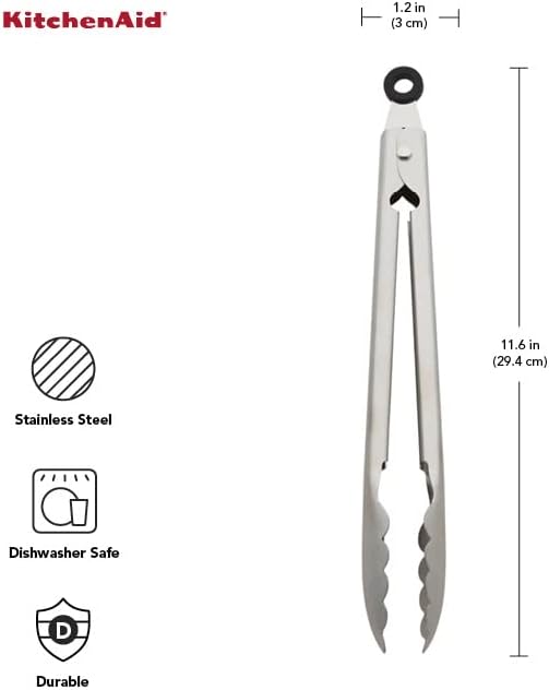KitchenAid Stainless Steel Utility Tongs,12 Inch,(Pack of 12)