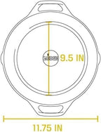 Lodge 12 Inch Pre-Seasoned Cast Iron Skillet - Dual Assist Handles - Use in the Oven,on the Stove,on-the Grill,or Over a Campfire - Black,(Pack of 3)