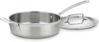 Cuisinart MCP33-24HN MultiClad Pro Stainless 3-1/2-Quart Saute with Helper and Cover Skillet, 3.5-Quart, Sauté Pan w/Helper & Cover