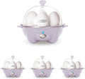 Dash Rapid Egg Cooker - Boiler,Poacher & Steamer - Includes Measuring & Recipe Guide - Dishwasher Safe - BPA Free - Holds 7 Eggs,Lavender,(Pack of 4)
