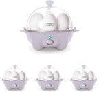 Dash Rapid Egg Cooker - Boiler,Poacher & Steamer - Includes Measuring & Recipe Guide - Dishwasher Safe - BPA Free - Holds 7 Eggs,Lavender,(Pack of 4)