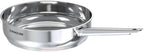 Sunhouse 10 Inch Tri-Ply Stainless Steel Frying Pan, Whole-Clad No Coatings Skillet with Stay-cool Handle for Cooking, Durable & Oven Safe to 500°F, Dishwasher Safe, Compatible with All Cooktops
