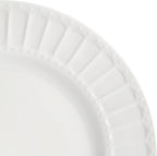 Gibson Home Zen Buffet Porcelain Ceramic Dinnerware Sets for 8, Plates and Bowls Set (40pcs), White Embossed Dishes