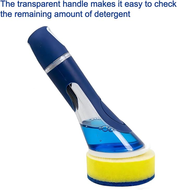 CELOX Dish Sponge with Handle, Dish Sponge with Soap Dispenser for Cleaning Kitchen