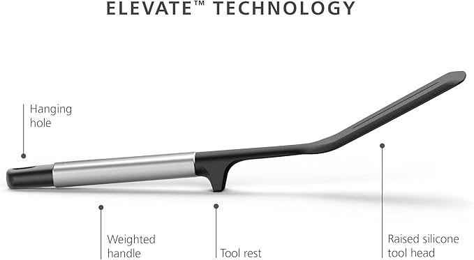 Joseph Joseph Elevate Silicone Slotted Turner with Integrated Tool Rest