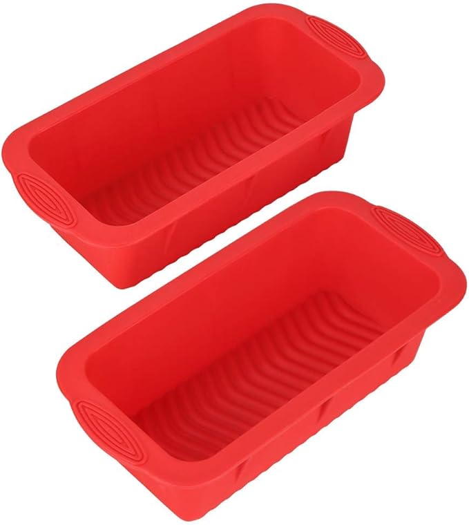 Set of Two Nonstick Loaf Pan For Homemade Bread Making,Soap, Fudge, Meatloaf and more (2 Pack Bread Mold)