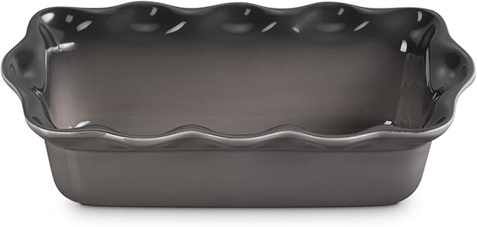 Le Creuset Stoneware Heritage Fluted Loaf Pan, 9", Oyster
