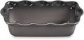 Le Creuset Stoneware Heritage Fluted Loaf Pan, 9", Oyster